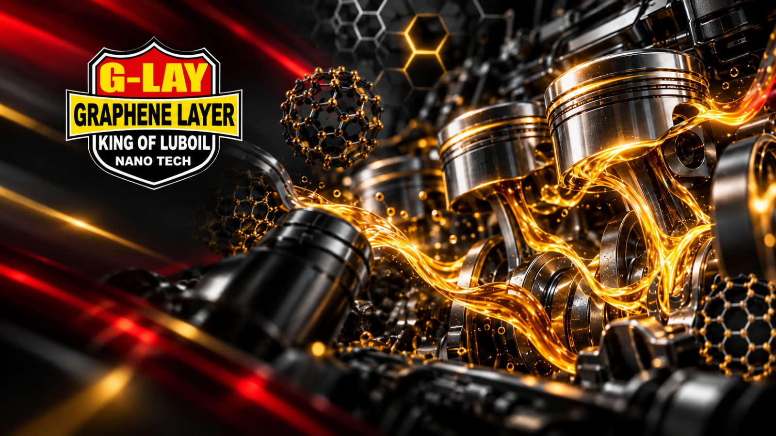 G-LAY nano graphene engine additive restoring and protecting an engine